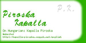 piroska kapalla business card